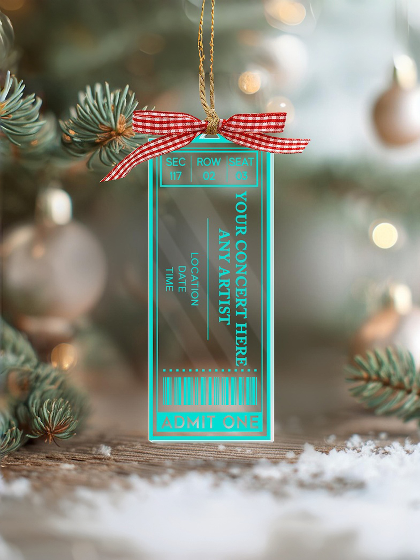 Custom Acrylic Concert Ticket Keychain